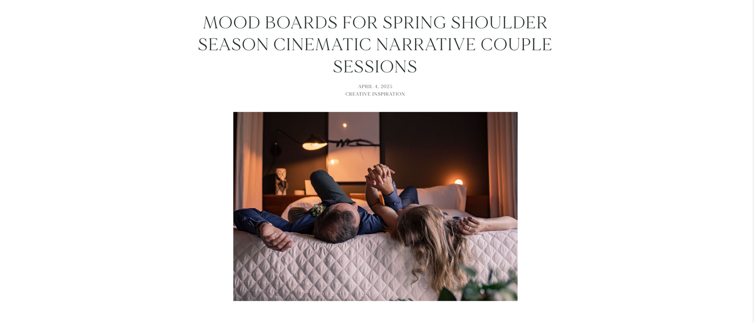 Couple holds hands laying on a bed at the Rosemont Inn, Kingston, Ontario, Canada.