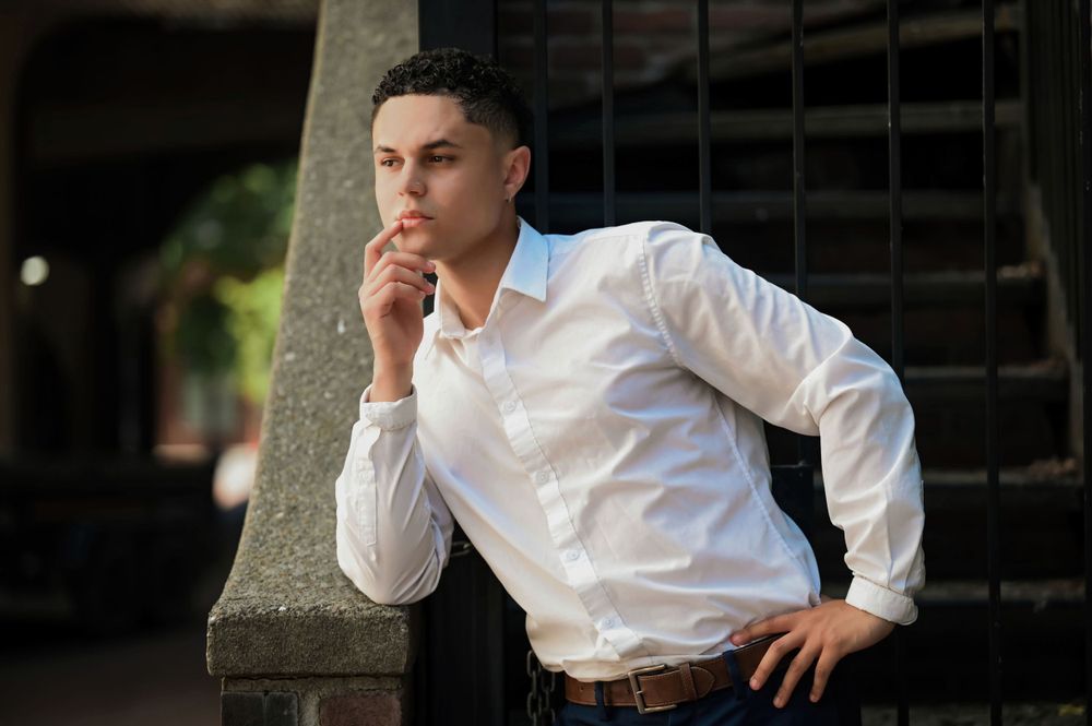 Photograph of a model taken in downtown Spokane Washington by Jessica Rae Photography.