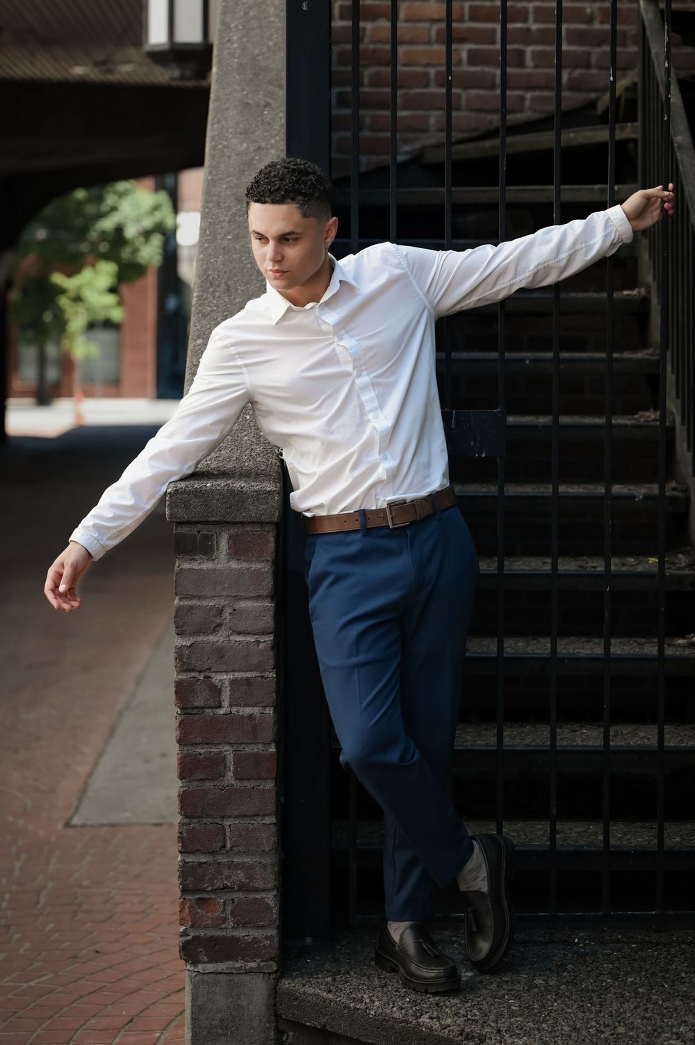 Photograph of a model taken in downtown Spokane Washington by Jessica Rae Photography.