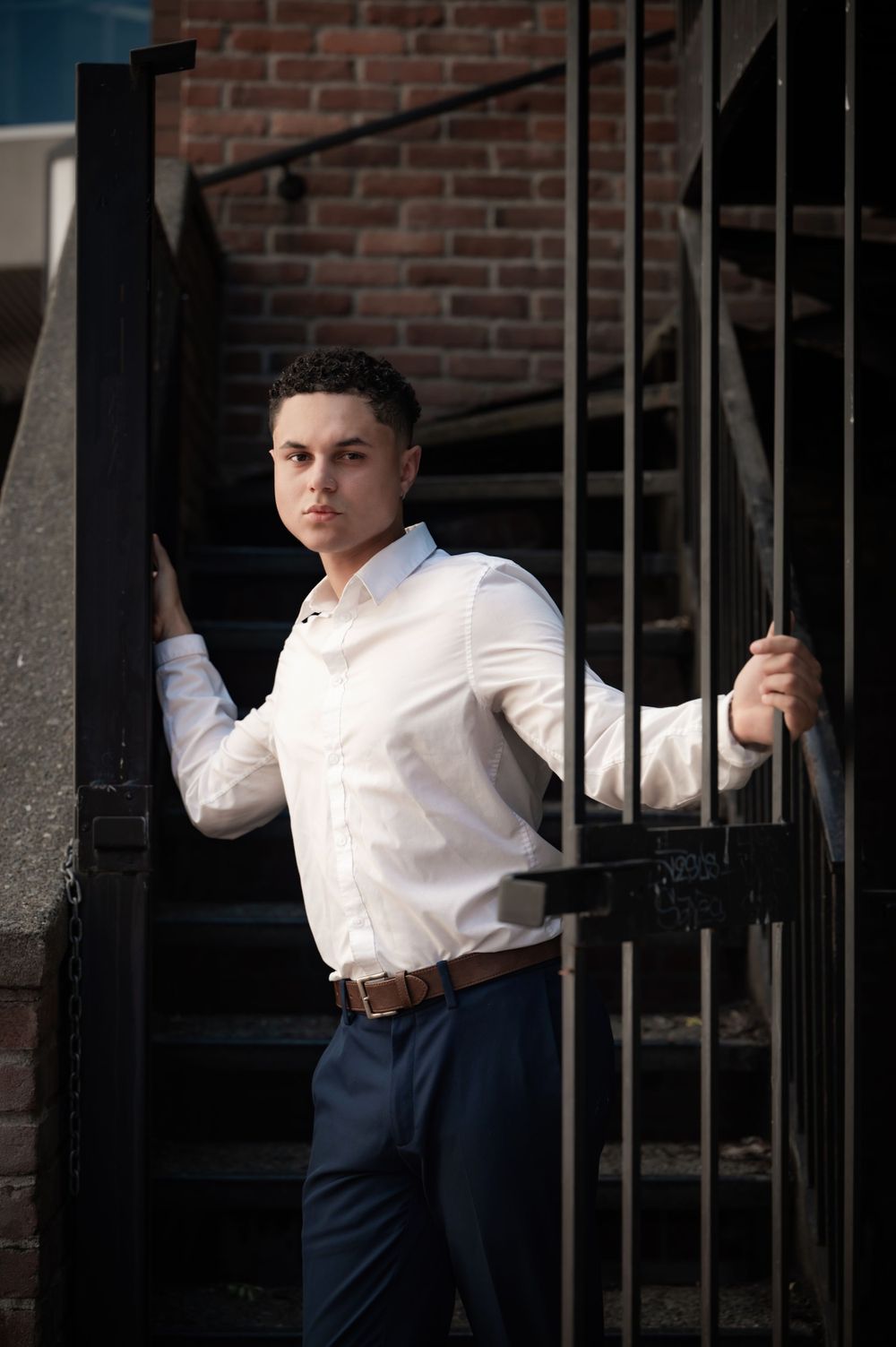 Photograph of a model taken in downtown Spokane Washington by Jessica Rae Photography.