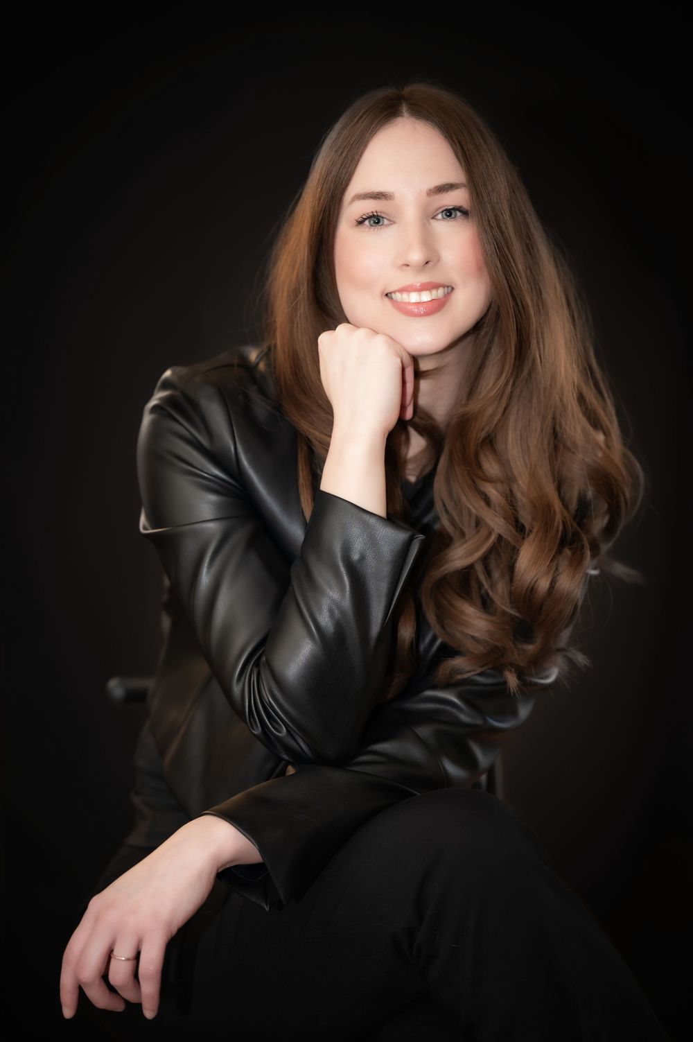 Head shot. Photographed in Spokane Washington in a studio by Jessica Rae Photography.