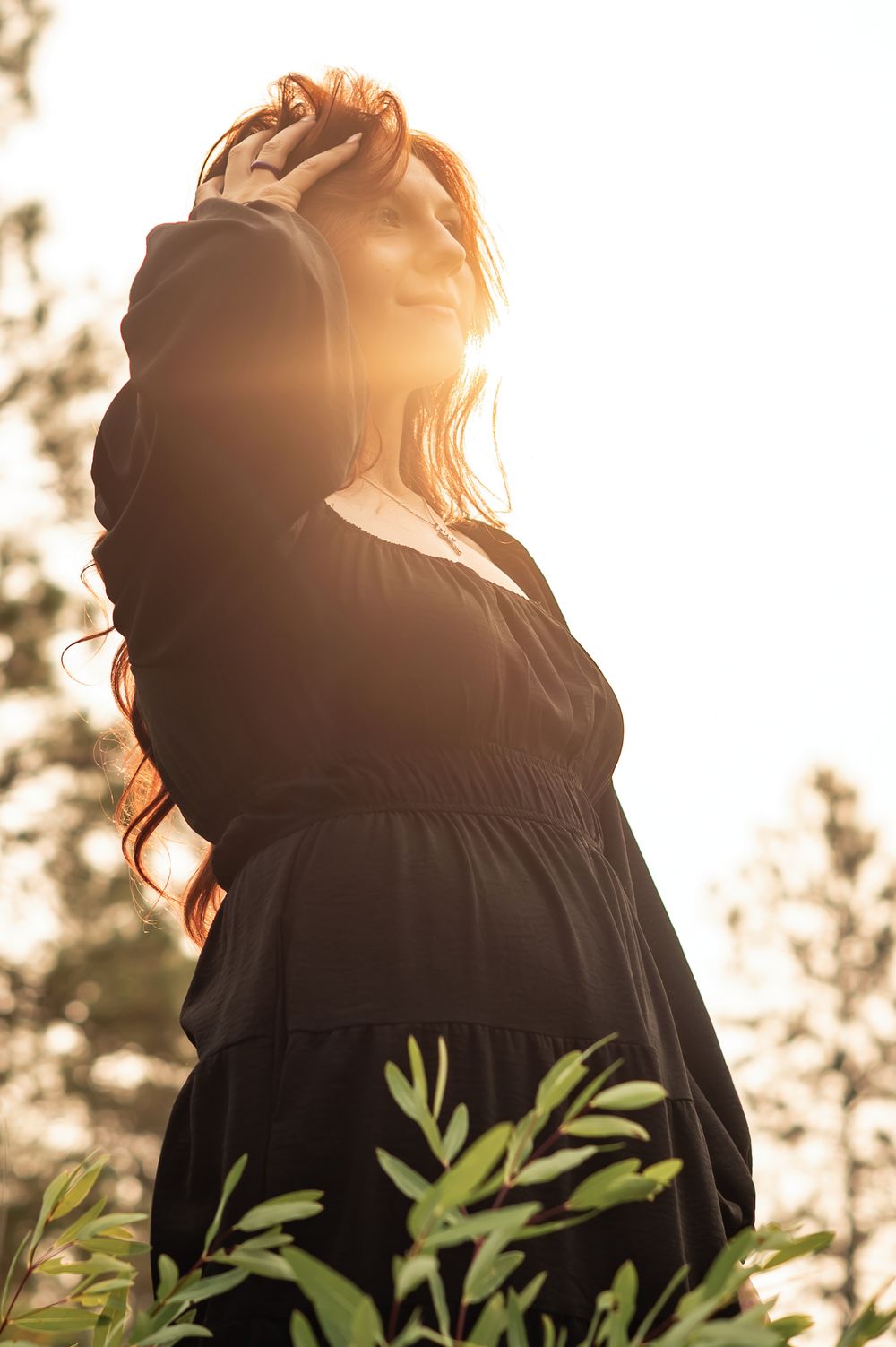 Dreamy senior photos done at golden hour in Spokane Washington.