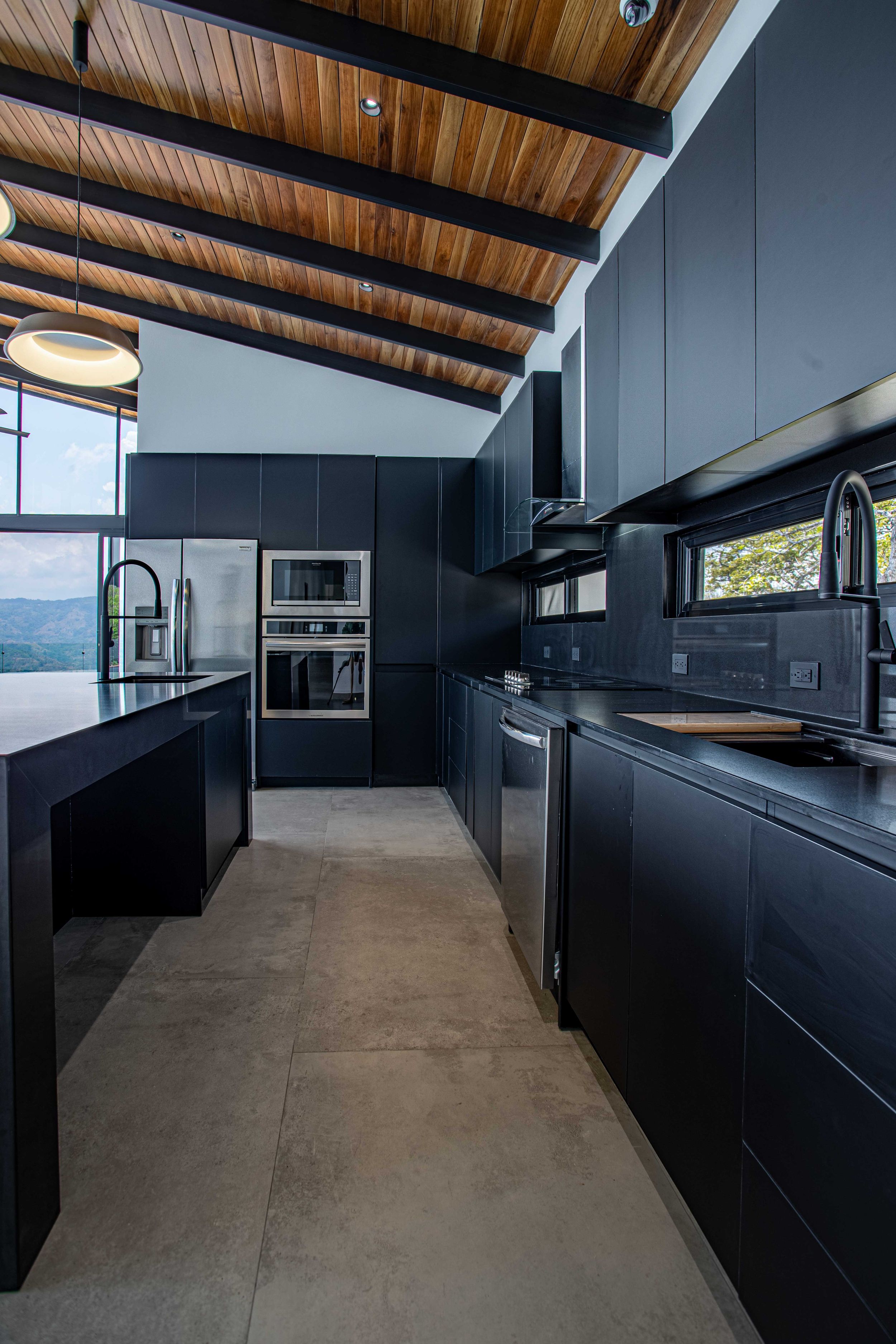 Modern kitchen in a luxury home in Atenas, Costa Rica