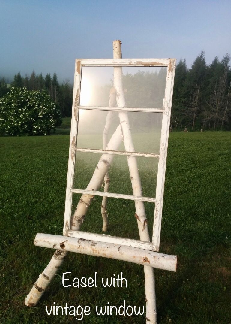 Easel with window
