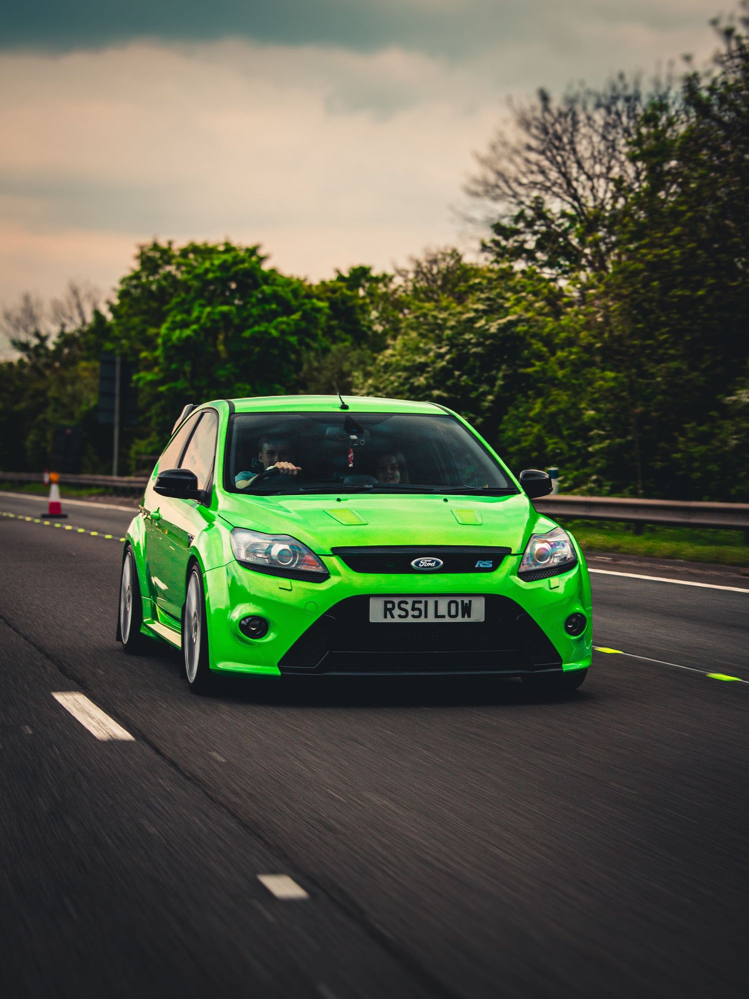 Rolling shot of a Ford Focus RS