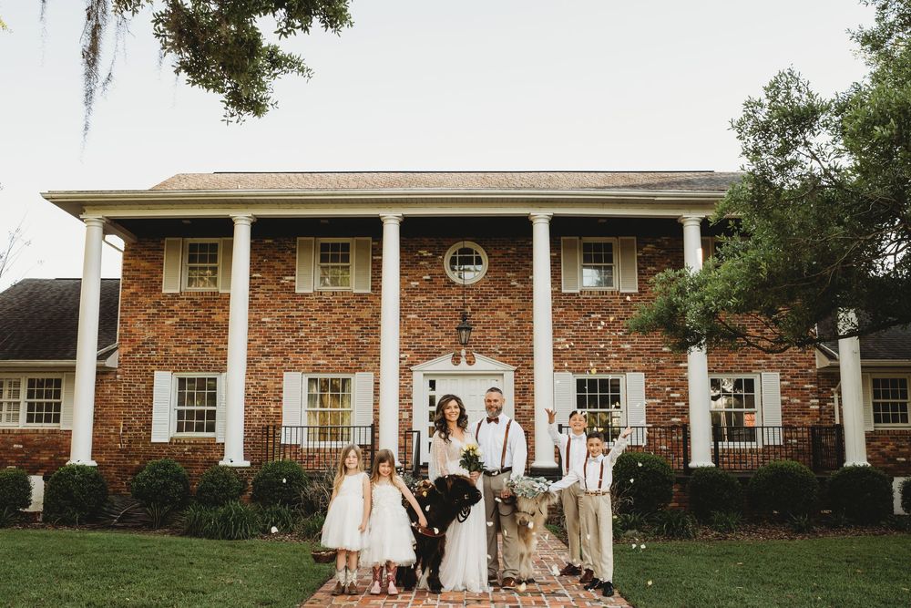 Wide landscape wedding photo at The Colonial on Sunset