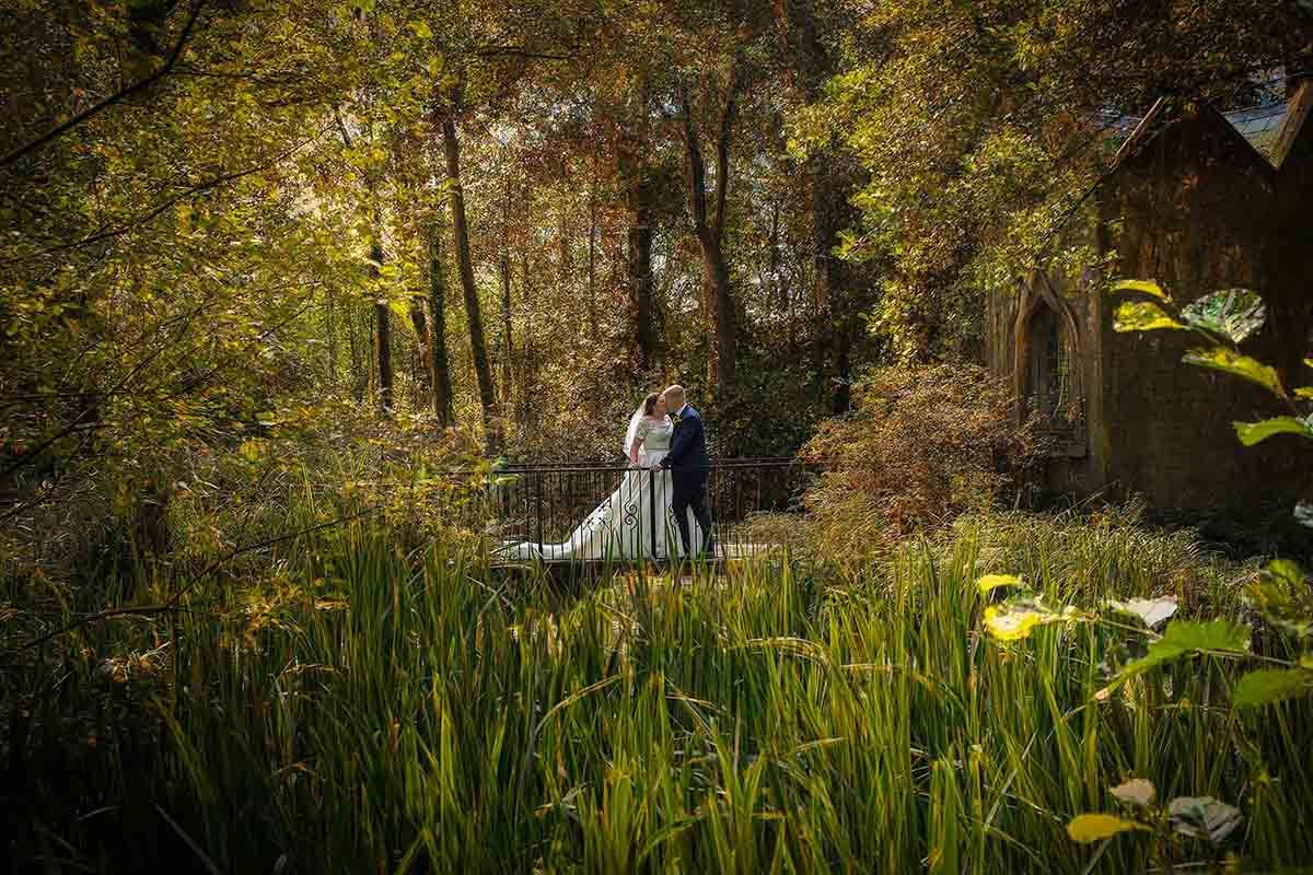 romantic kiss at Blaithwaite house near the Lake District national park.