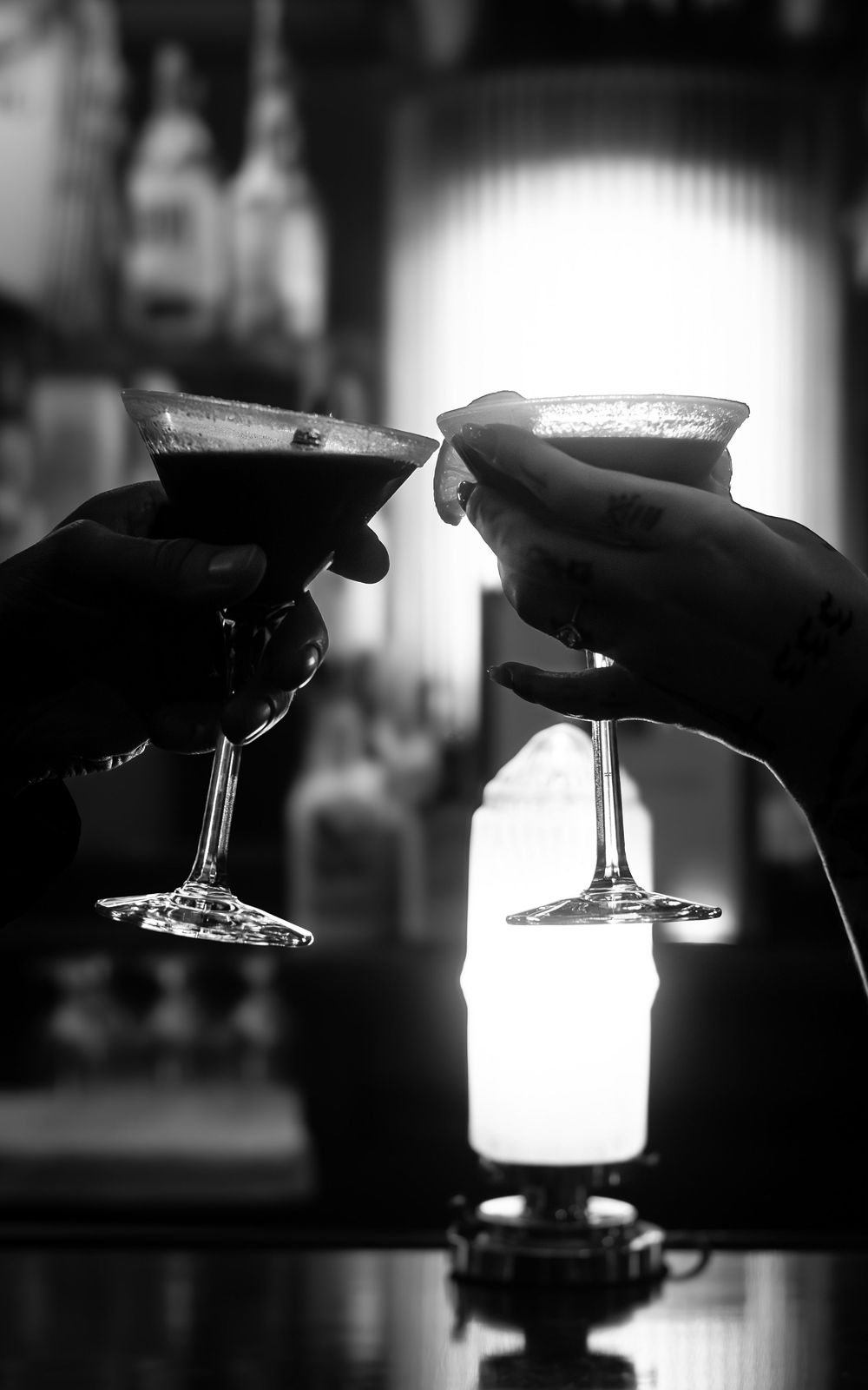 Cheers martini glasses