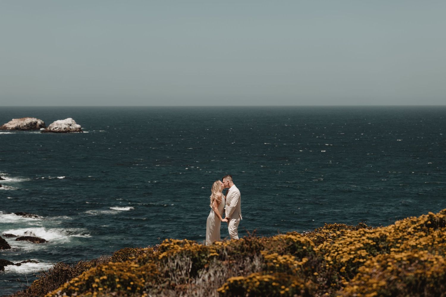 monochromatic Engagement Photo Outfits