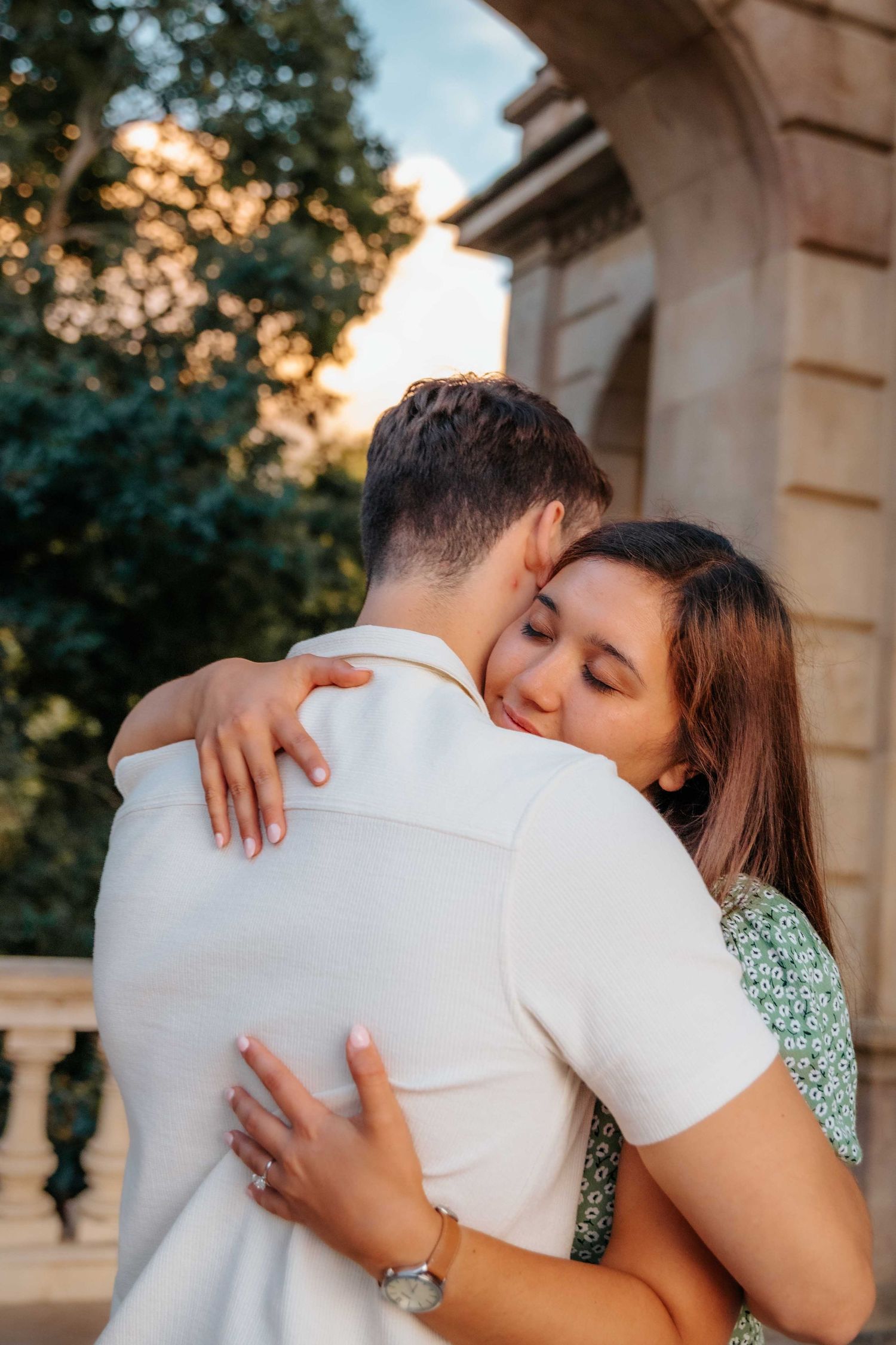 Pure love and kindness visible in couple's eyes during photoshoot.