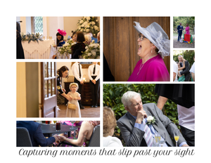 family natural candid wedding photos of guests in the cotswolds
