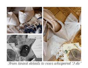 wedding detail images, wedding shoes and rings in The Cotswolds