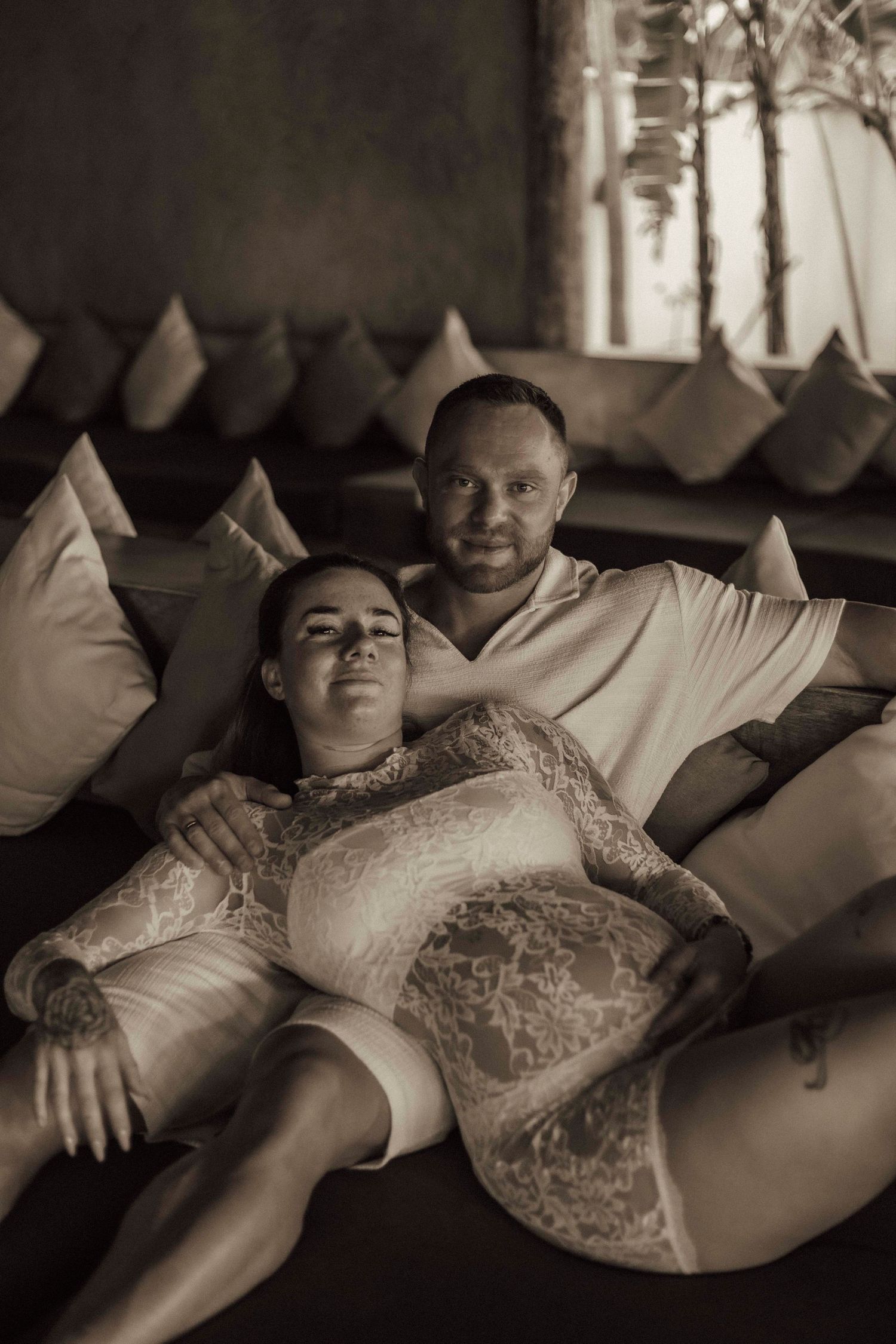 Romantic sunset photo session in Nungwi Zanzibar for international couples