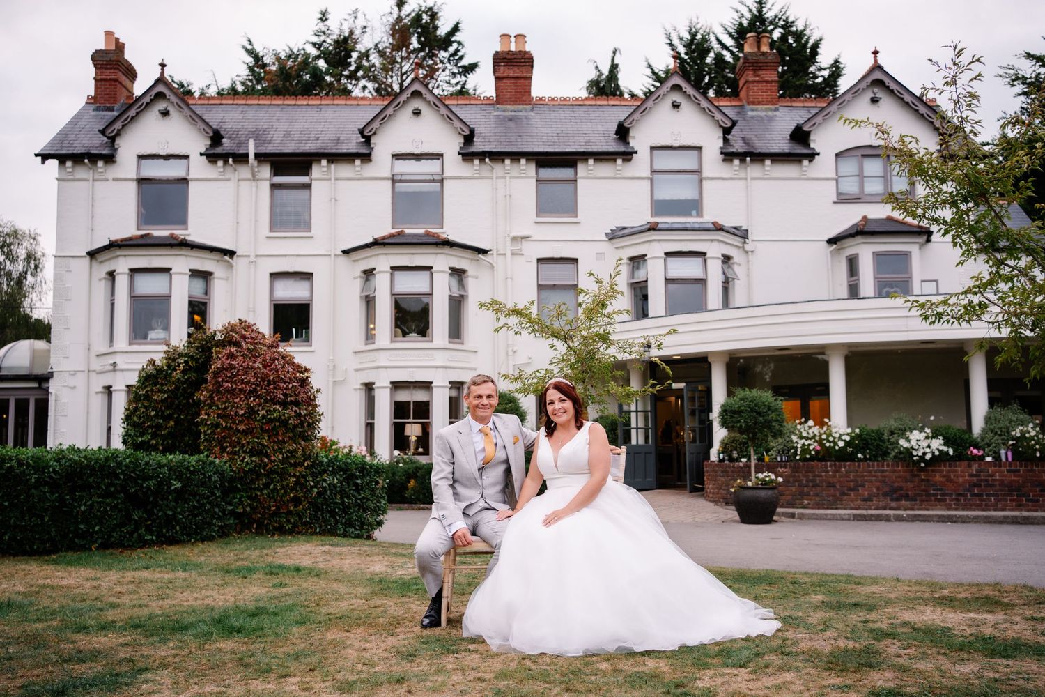 Couple sat waiting to start photo roulette together at southdowns manor