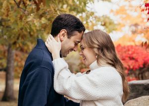 Couples romantic storytelling photographer in Halifax Nova Scotia, outdoor fall engagement session, Dartmouth photographer packages near me