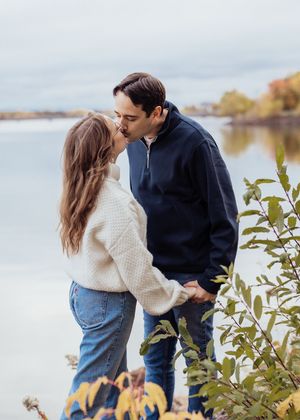 Couple's romantic engagement photography in Shediac New Brunswick, Cocagne photographer, fall engagement photoshoot in Atlantic Canada