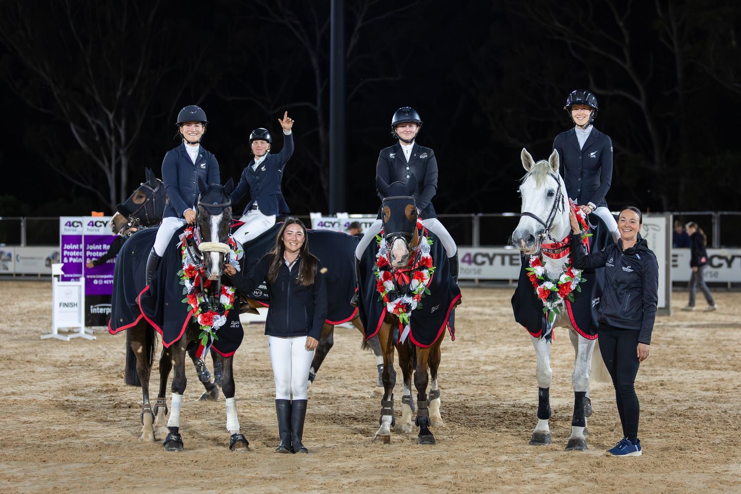 The NZ Young Rider Team won the Trans-Tasman series final at Willinga Park. © Simon Scully, 2025.