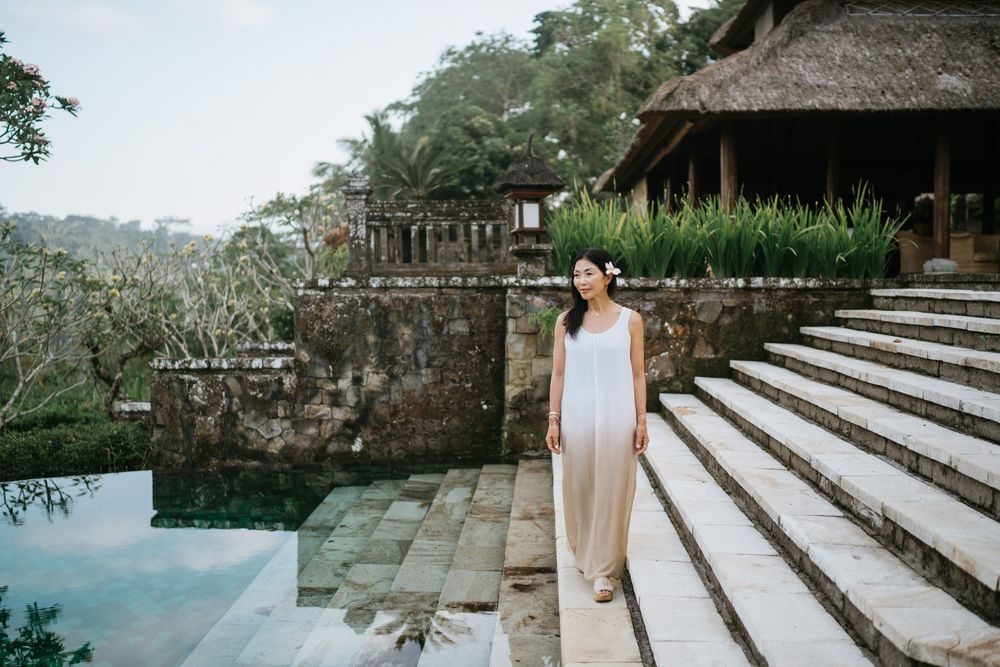 Professional solo photography session at Amandari Ubud Bali.