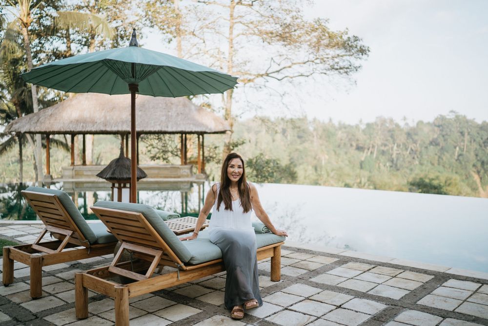 Professional solo photography session at Amandari Ubud Bali.