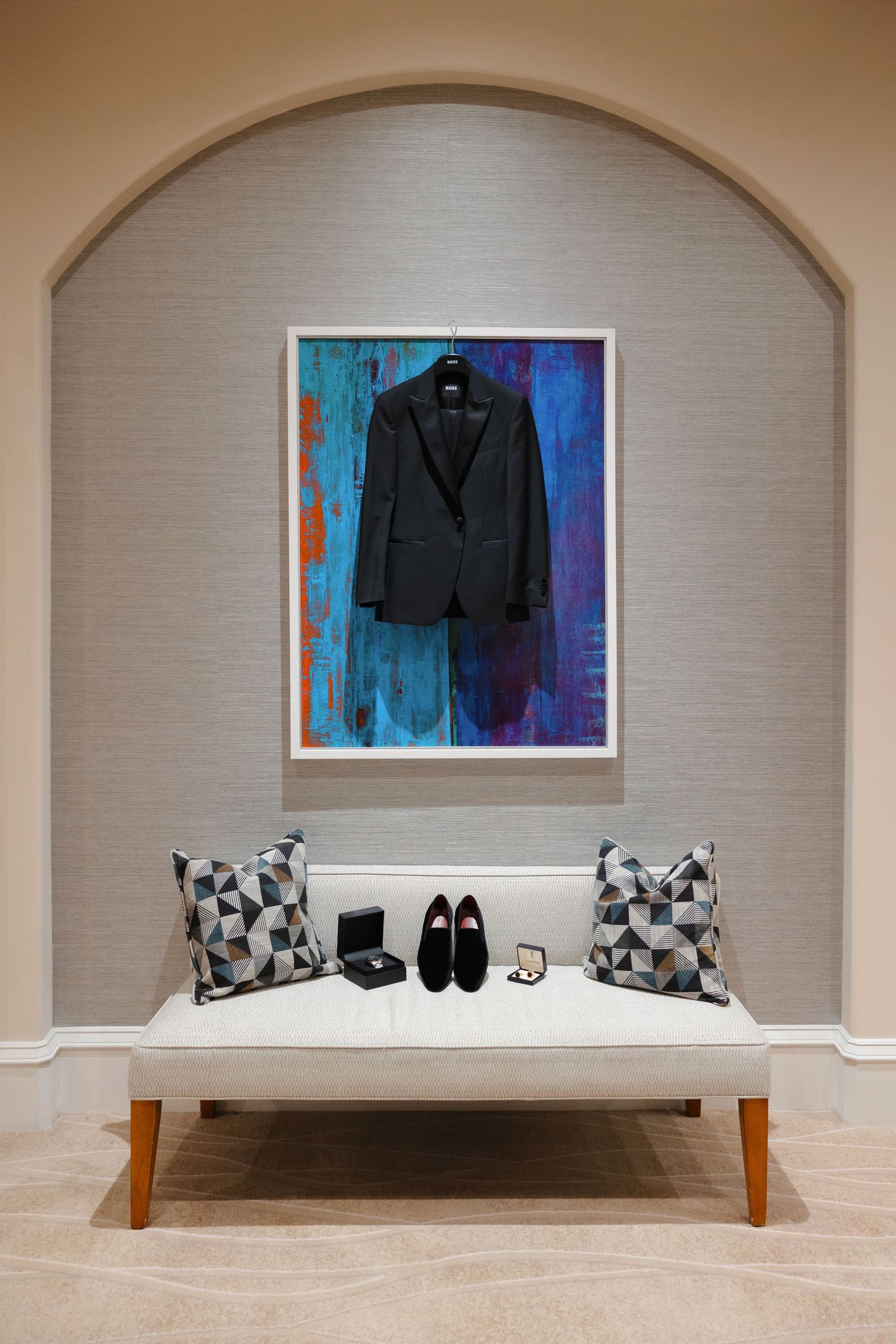 Groom details at BallenIsles Country Club in Palm Beach during a wedding photographed by Ohio photographer Tom Forrest.