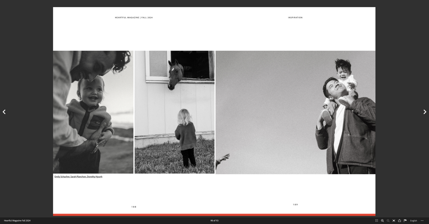 Black and white image spreads from a modern magazine publication featuring minimalist design layouts.
