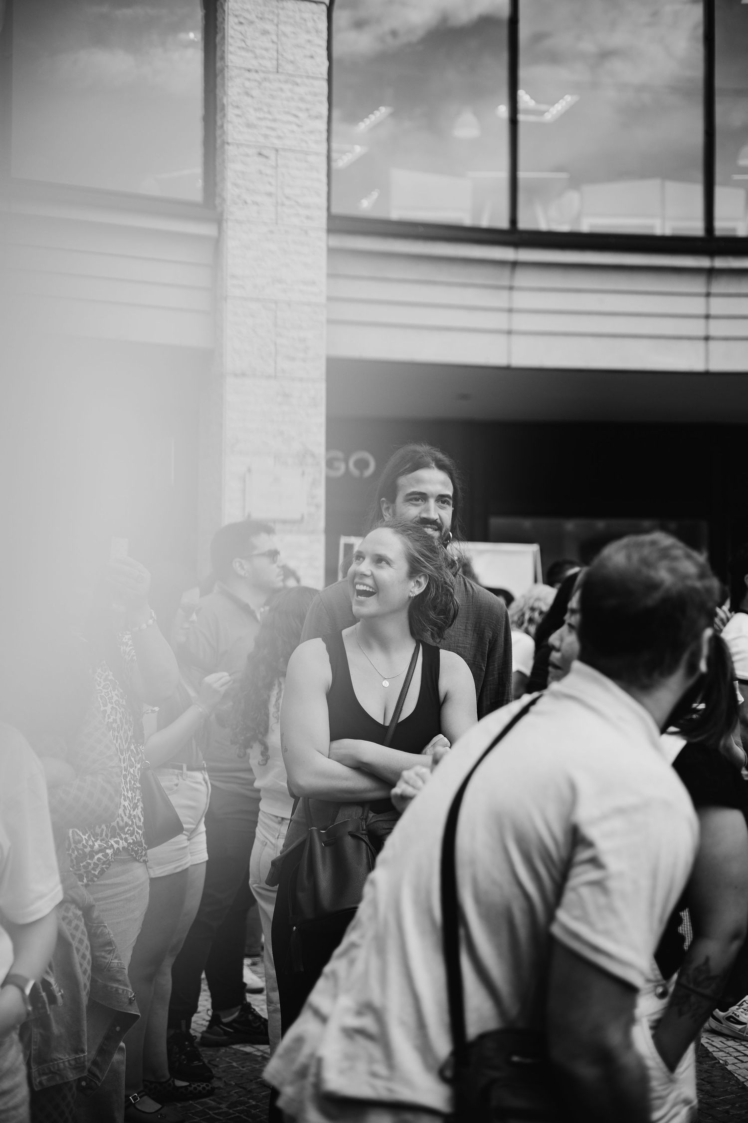 Emoção das pessoas no concerto.