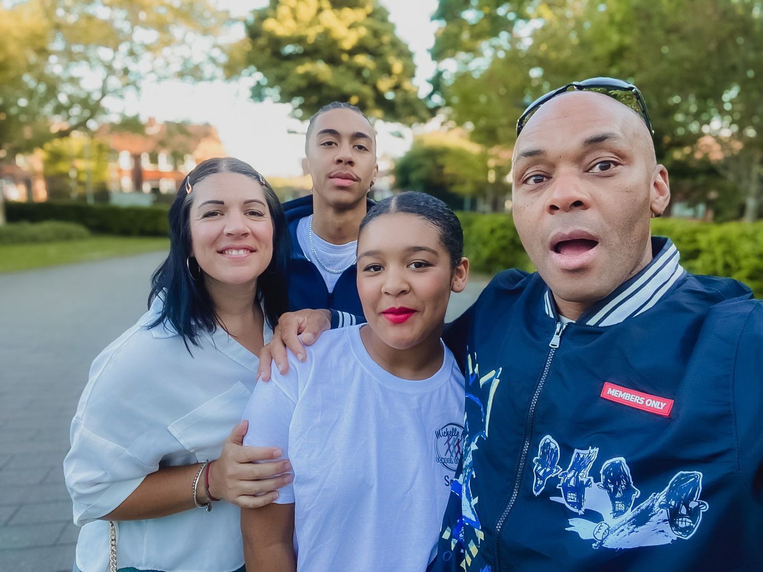 Group photo outdoors with casual outfits and playful expressions. Photographer. Hull. East Yorkshire. Photography
