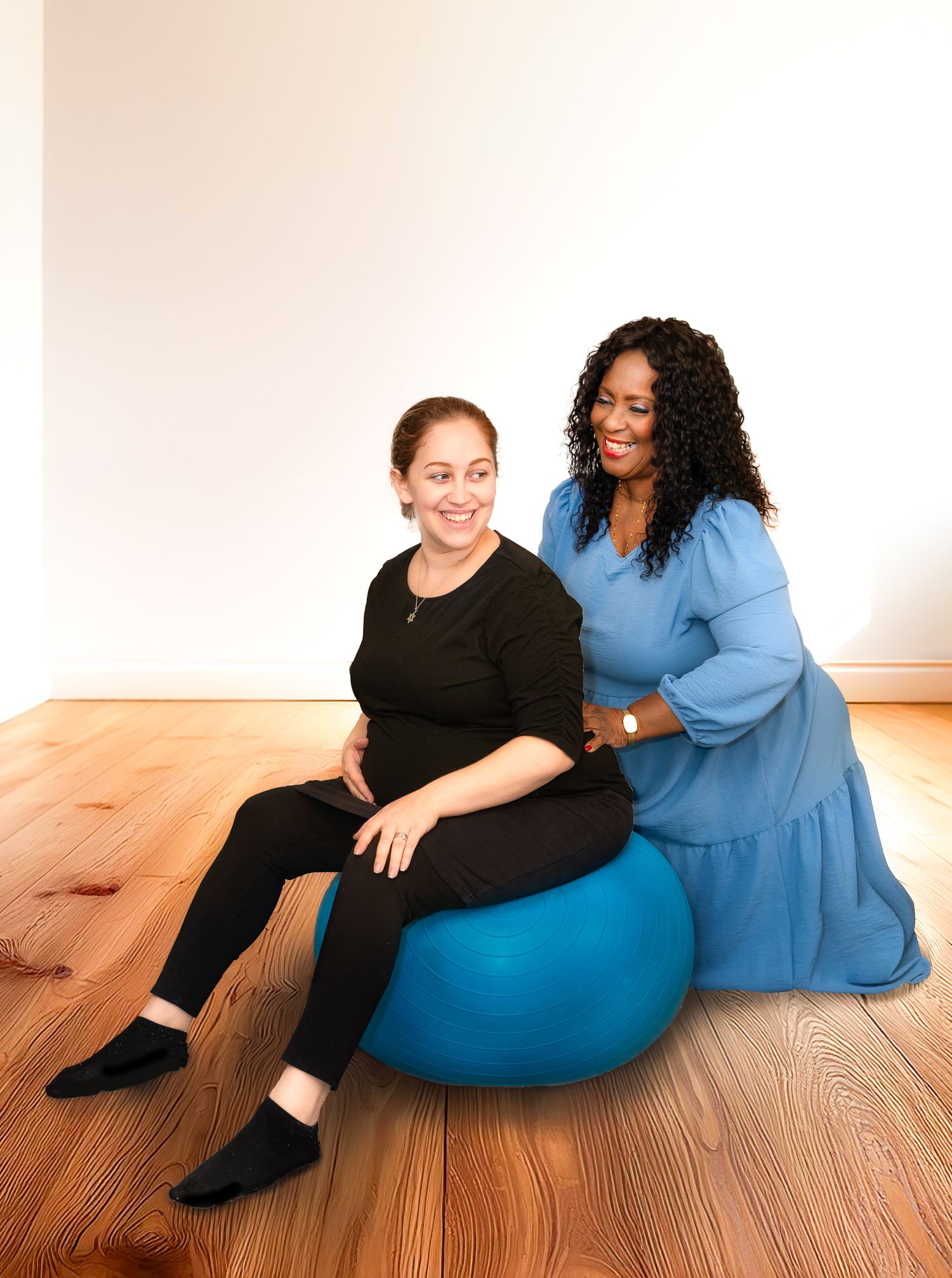 Doula working with a pregnant client.