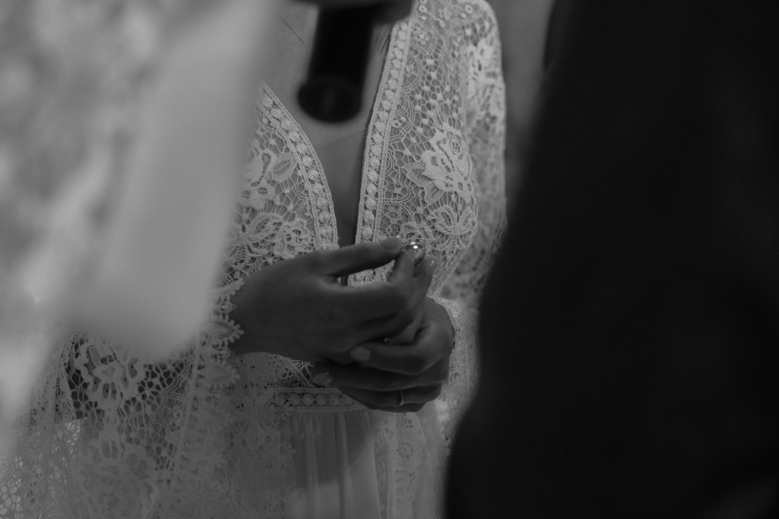 A series of black and white photos showing close-up views of someone's face in a natural, expressive sequence.