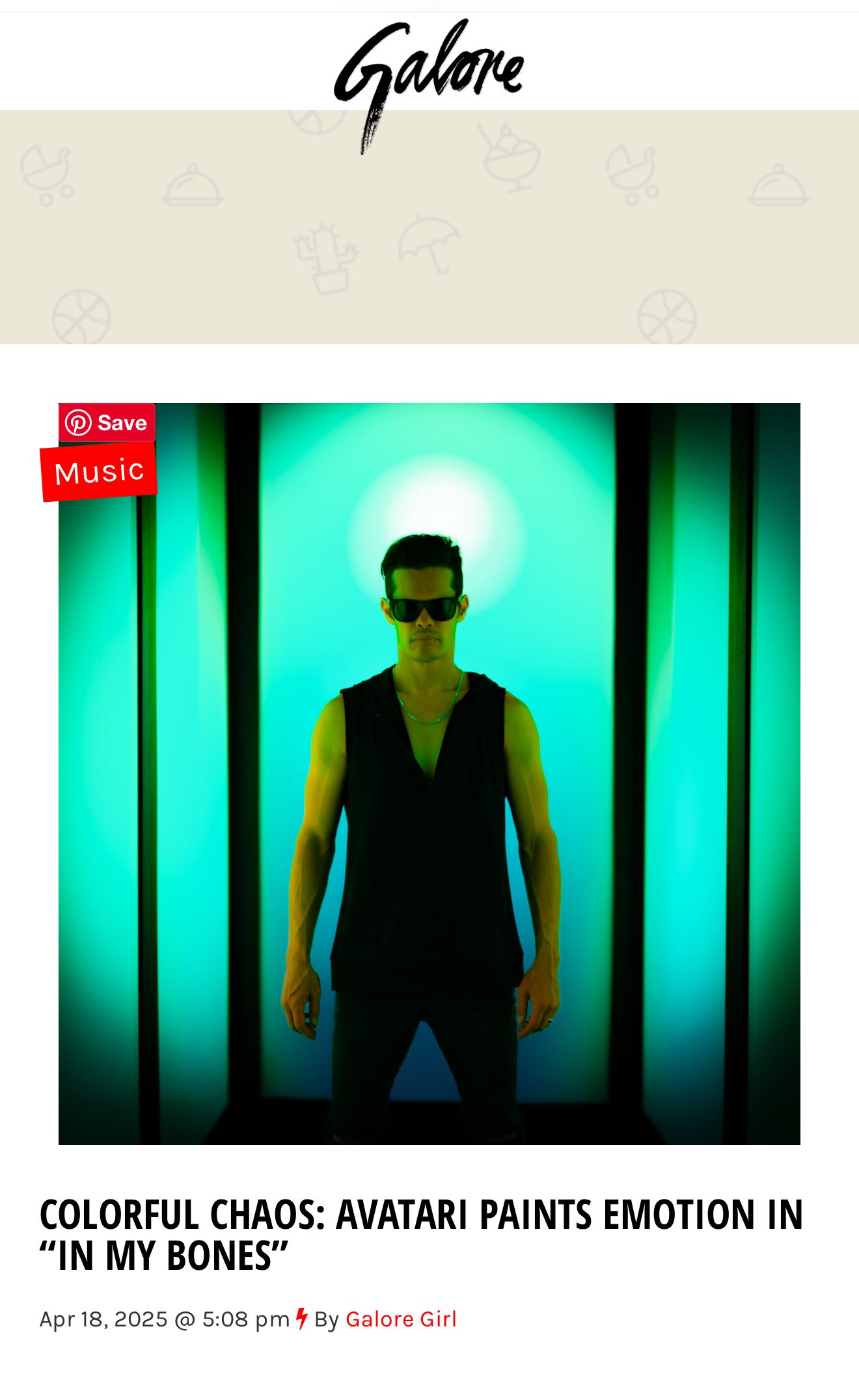 Figure stands in dramatic green lighting with vertical bars creating a cinematic mood.