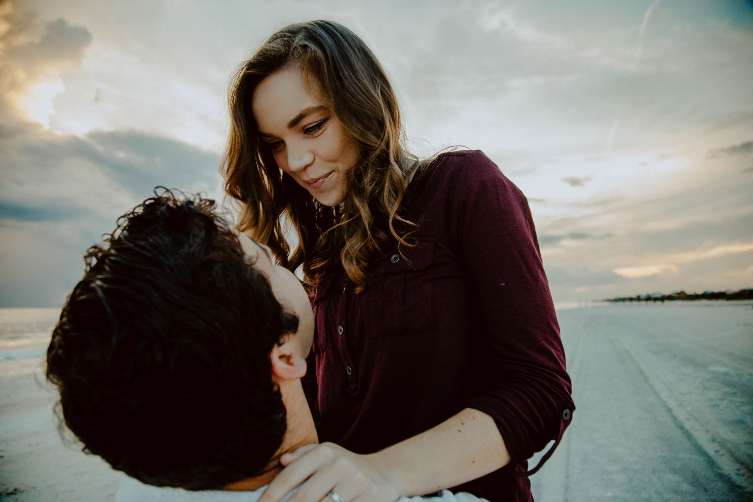 sunset couples photos on the beach