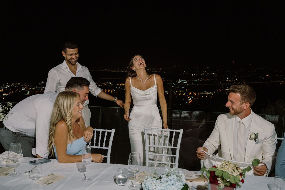 Wedding celebrations in a wedding venue in Taormina, Sicily