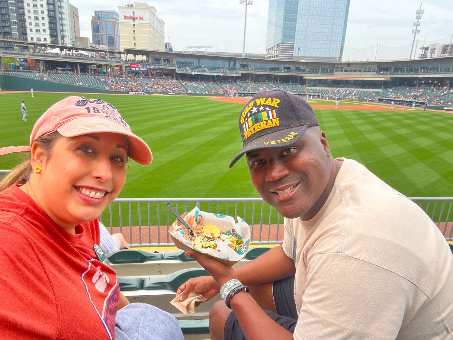 Kinights game. Craig and Robyn McClendon