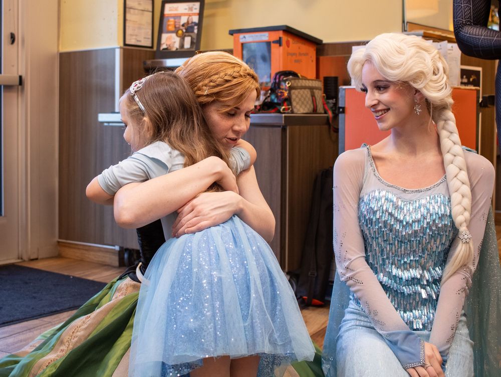 Princess playing with children