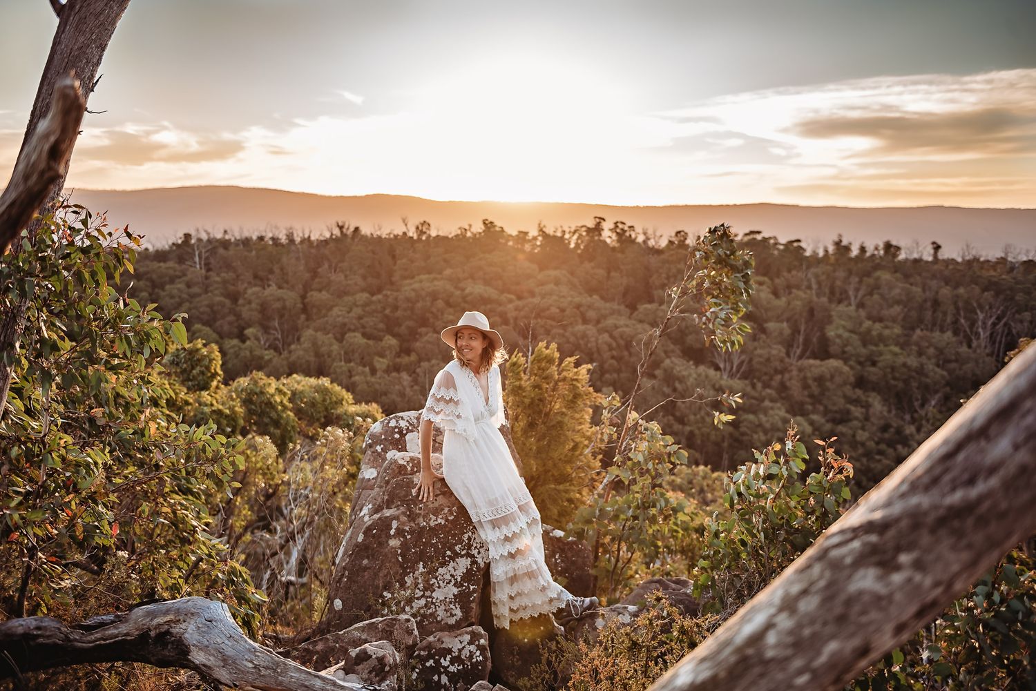 hiking up a mountain adventure session with joss jensen photography in the cathedral ranges