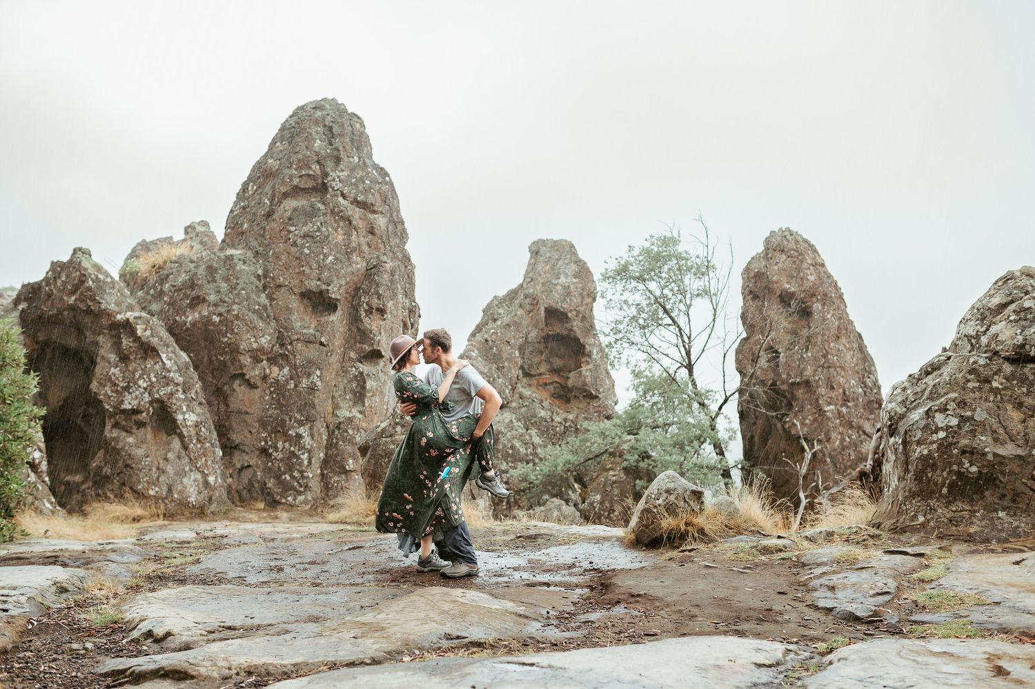 elope with joss jensen photography, this adventure session took us to hanging rock in the macedon ranges