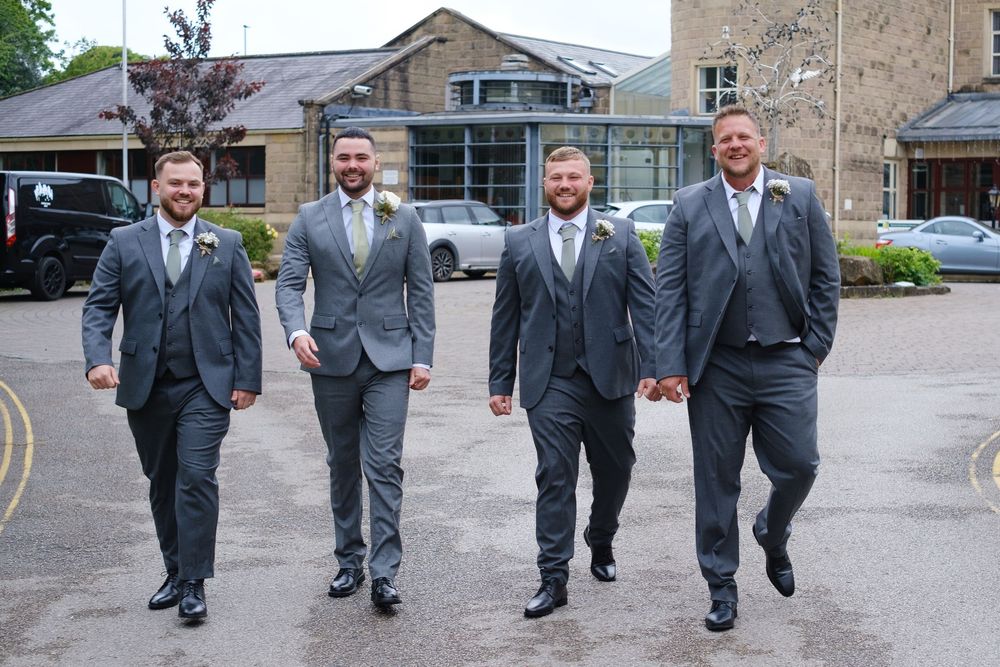 Groom and Groomsman at Weetwood Hall
