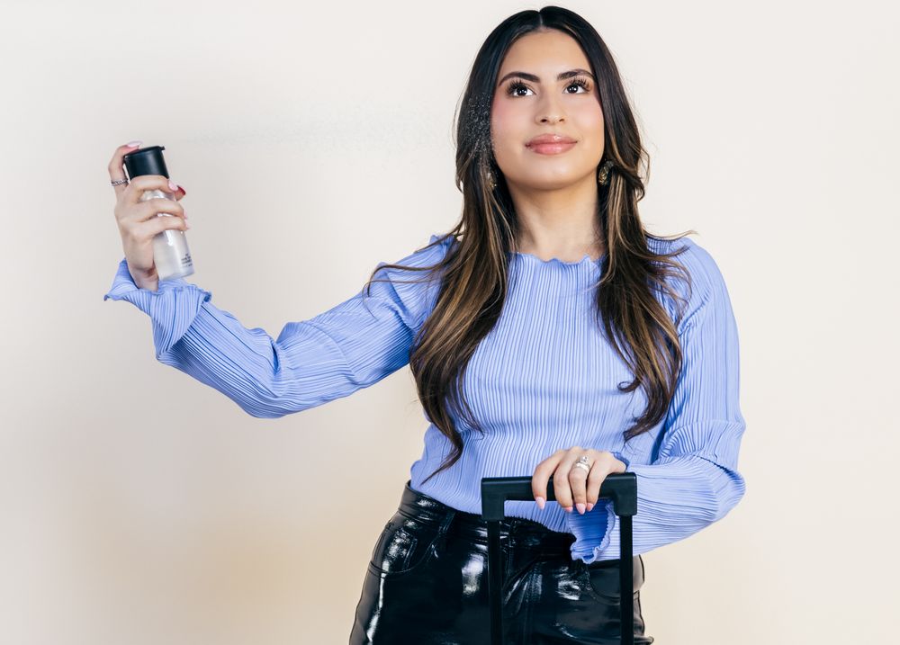 business owner posing for her cometic brand during her cosmetic business branding photoshoot located in Windsor colorado