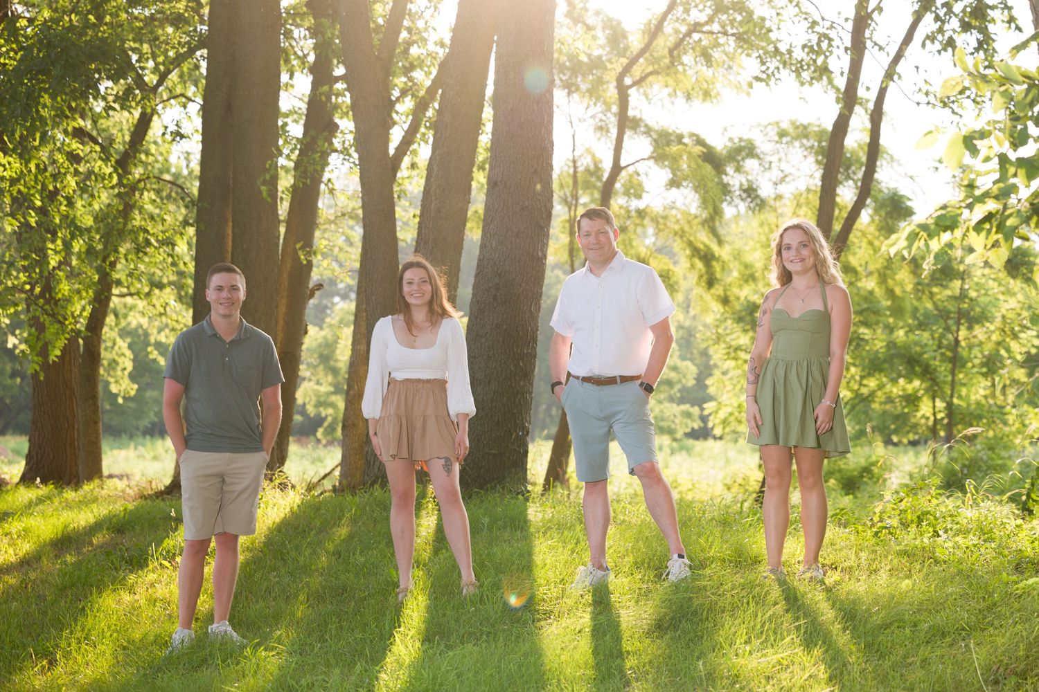 Family pics in the spring.