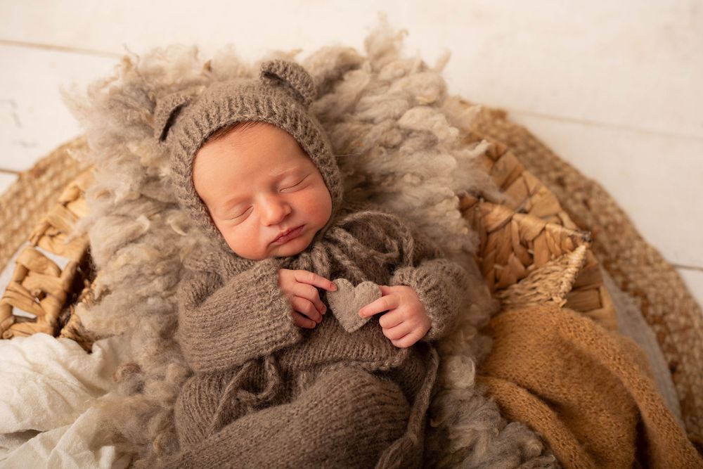 Newborn portrait photographed in a Central Louisiana studio. Baton Rouge, Watson, Denham Springs, Zachary photography