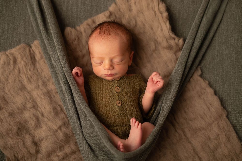 Newborn portrait photographed in a Central Louisiana studio. Baton Rouge, Watson, Denham Springs, Zachary photography