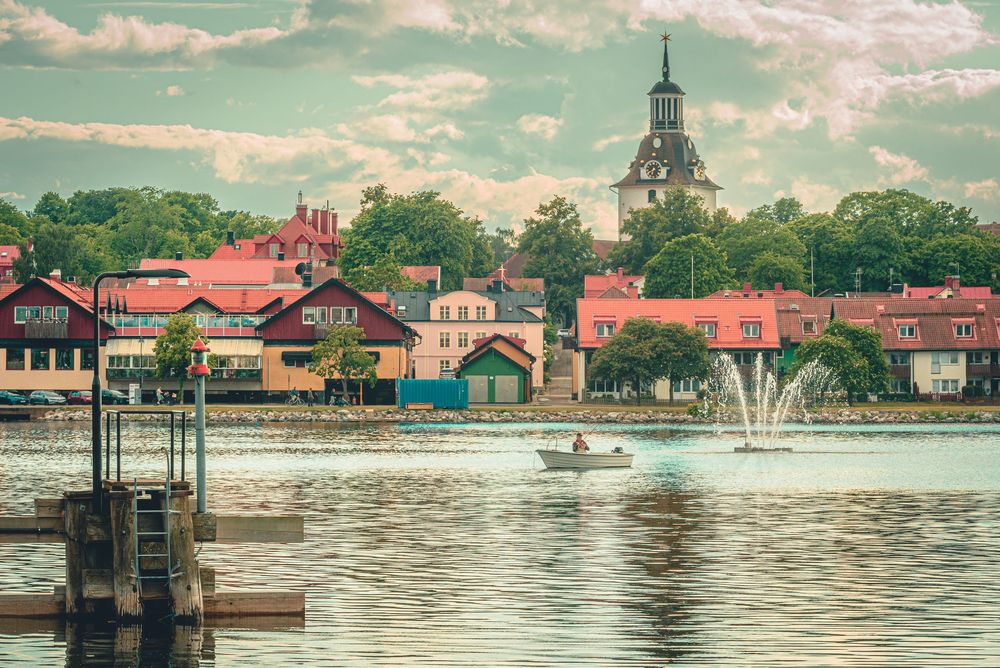 Fiskebåt på Gamlebyviken i Västervik