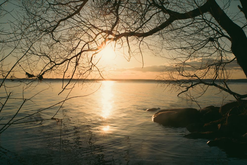 Solnedgång över Roxen