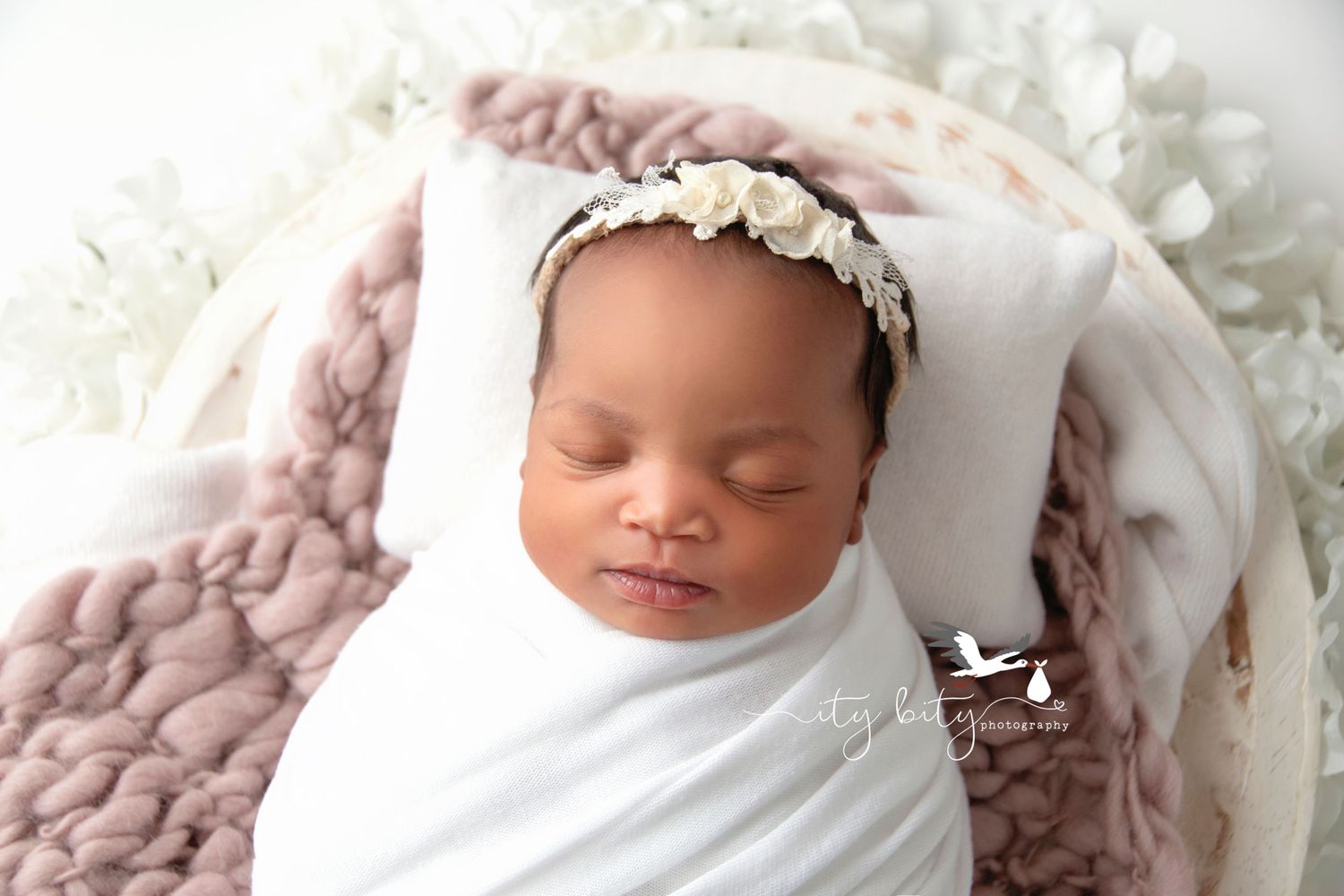 Cleveland Twin Newborn Photographer Girl Riley