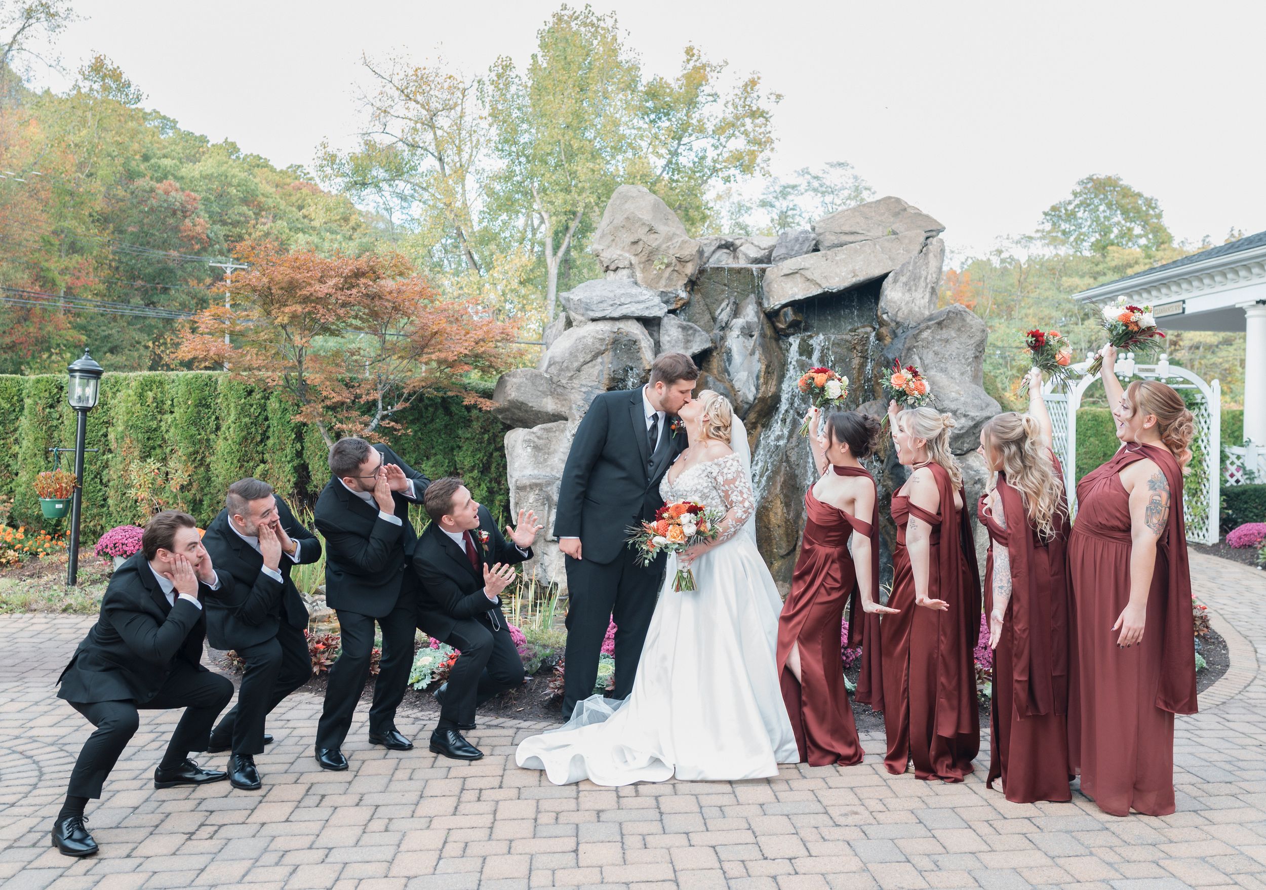 Romantic Connecticut wedding at The Cascades, filled with timeless moments, scenic views, and heartfelt love—captured by Pix by Jay.