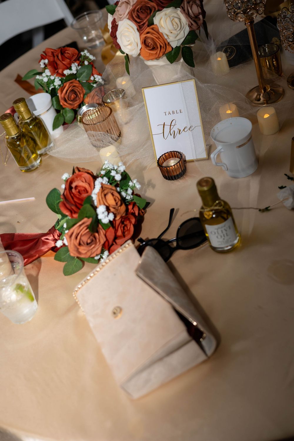 Things left behind while guests dace the night away.