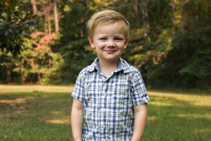 Milestone and birthday portraits for toddler in-home session