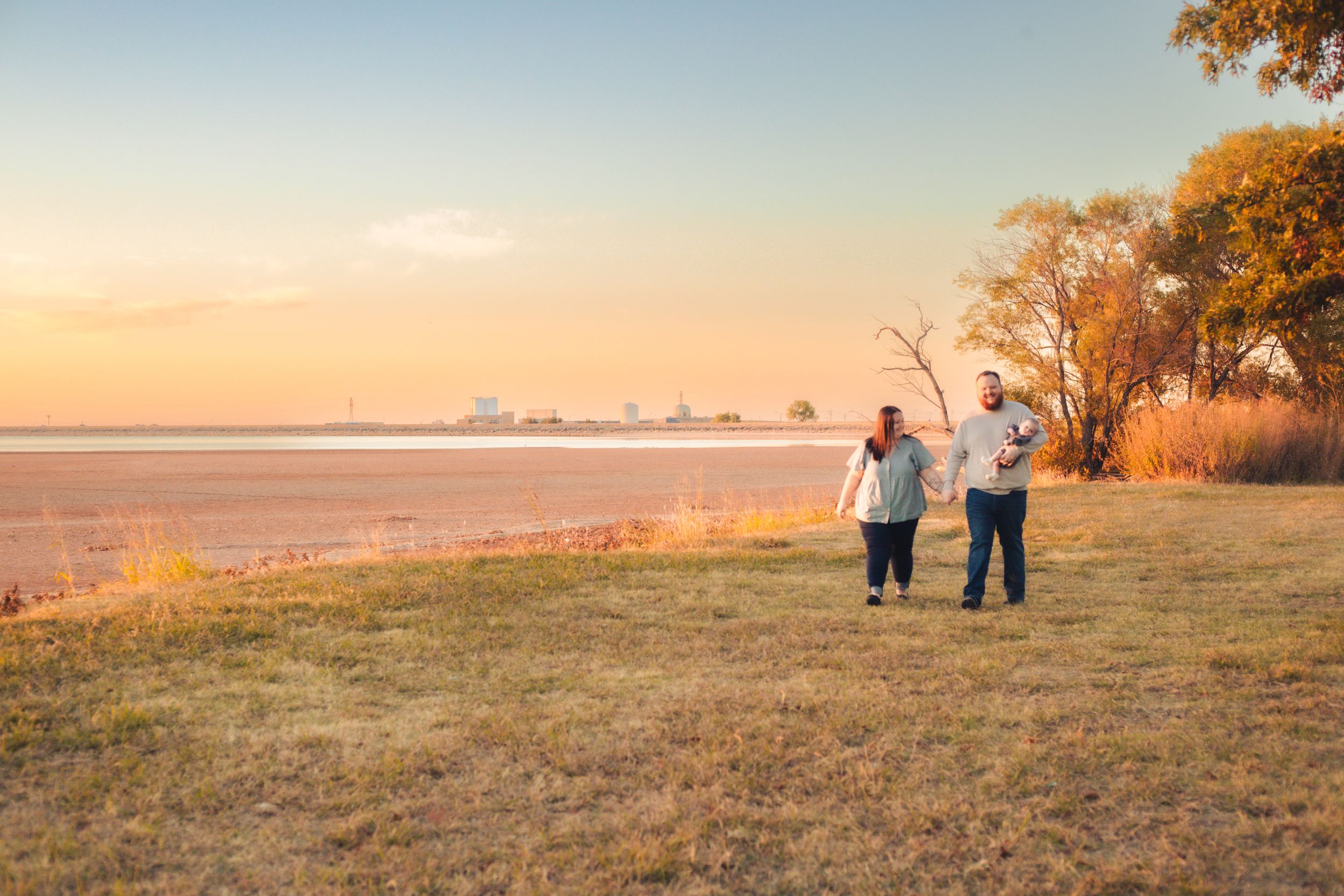 Landscape portrait at lake in Oklahoma City