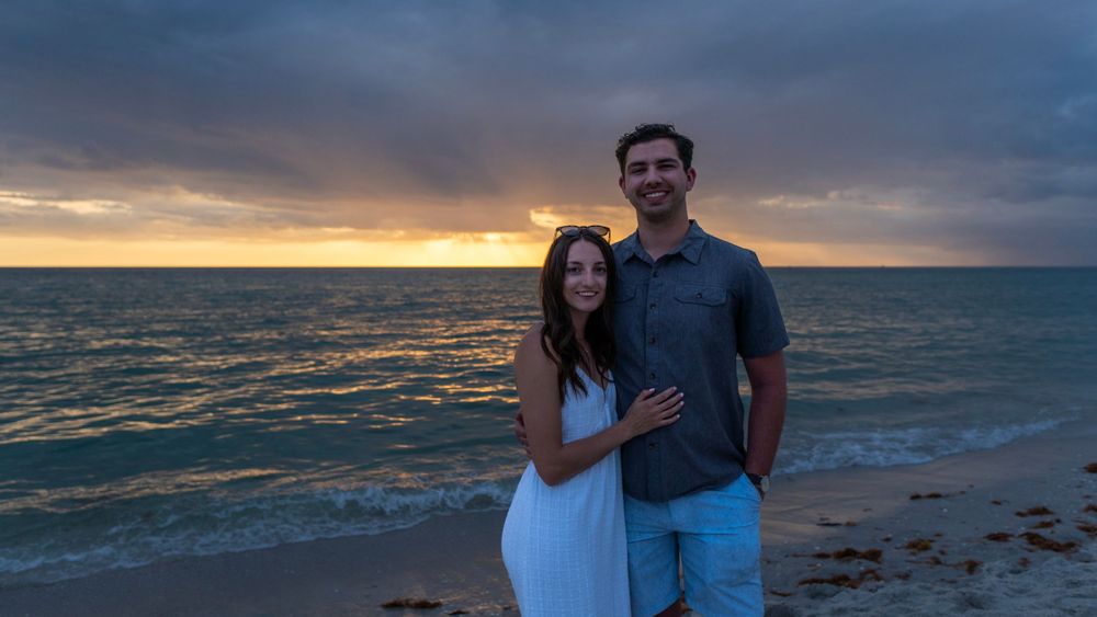 A couple on a beach