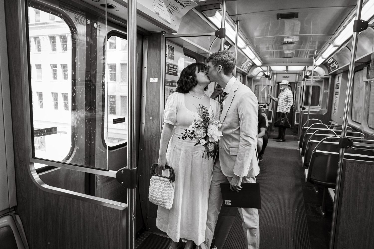 Chicago weddings, Chicago el train, Wedding photography, wedding photographer, documentary style wedding photography